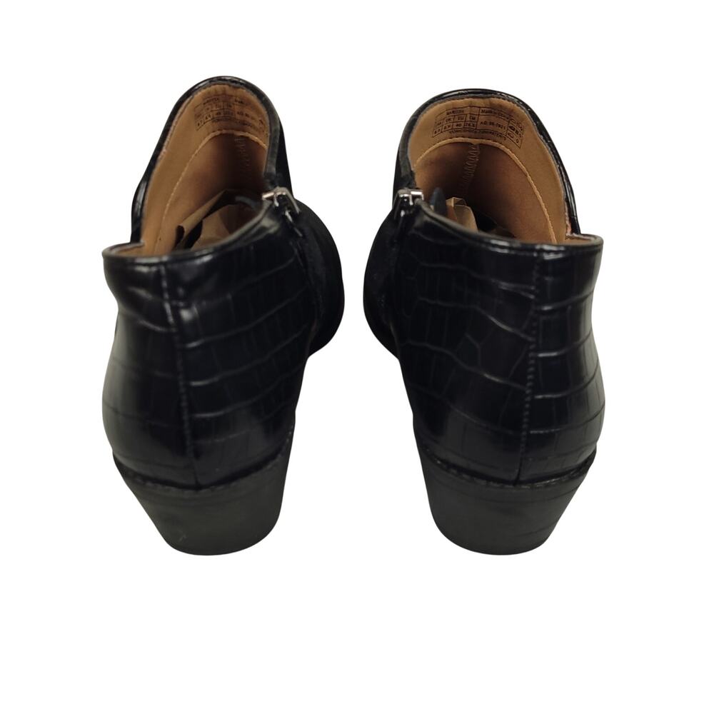 Vionic Marissa Booties Womens 8.5 Black Suede Ankle Zip Comfort Shoes EUC - Picture 6 of 13